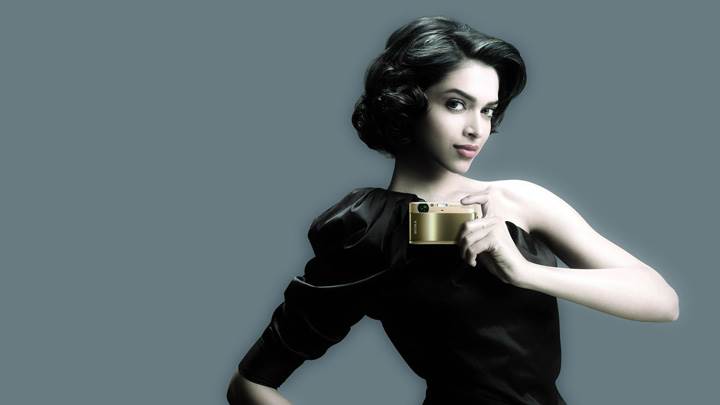Deepika Padukone In Sony Advertisement In Black Dress